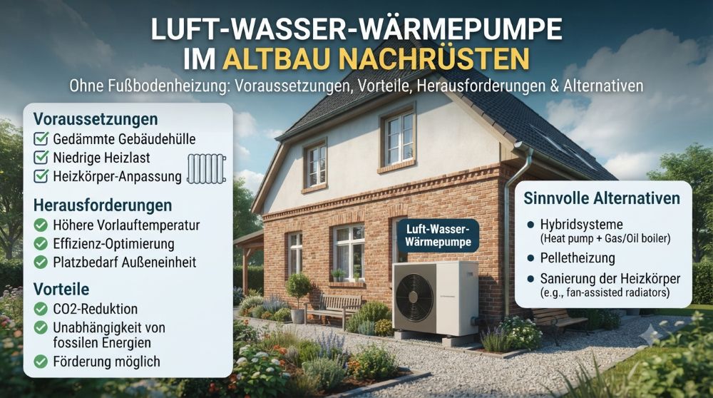 Luft-Wasser-Wärmepumpe im Altbau