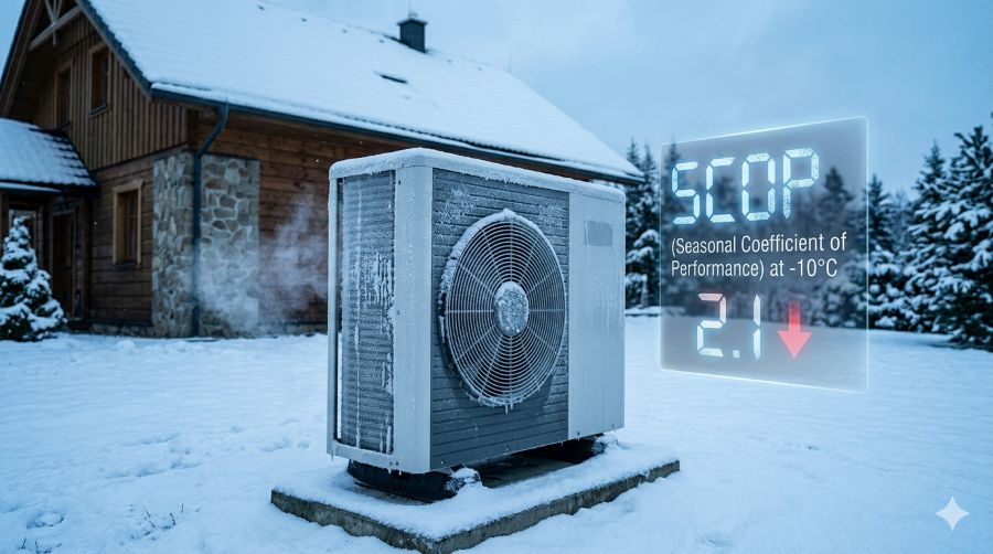 Scop Wärmepumpe Winter